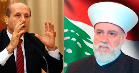 مفتي لبنان محمد قبانى - وزير الداخلية مروان شربل