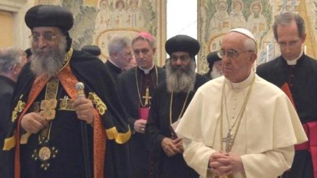 أول لقاء يجمع بابا كاثوليكي وبابا أرثوذكسي منذ أربعين عاما